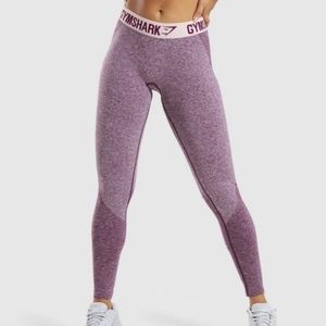 Gymshark Flex Leggings in Dark Ruby Marl/Blush Nude, XS